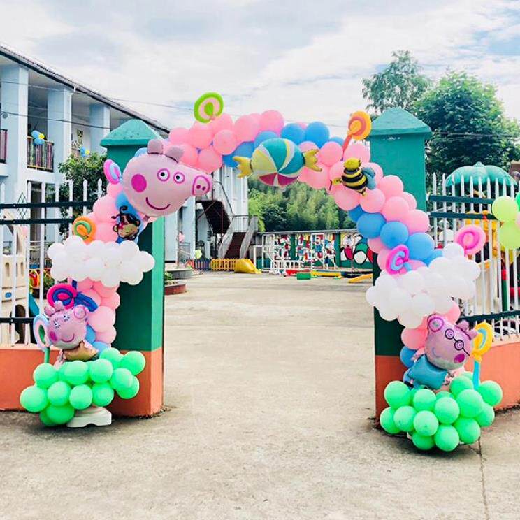 宝宝拱门游乐场场景儿童卡通毕业典礼气球超市布置气球
