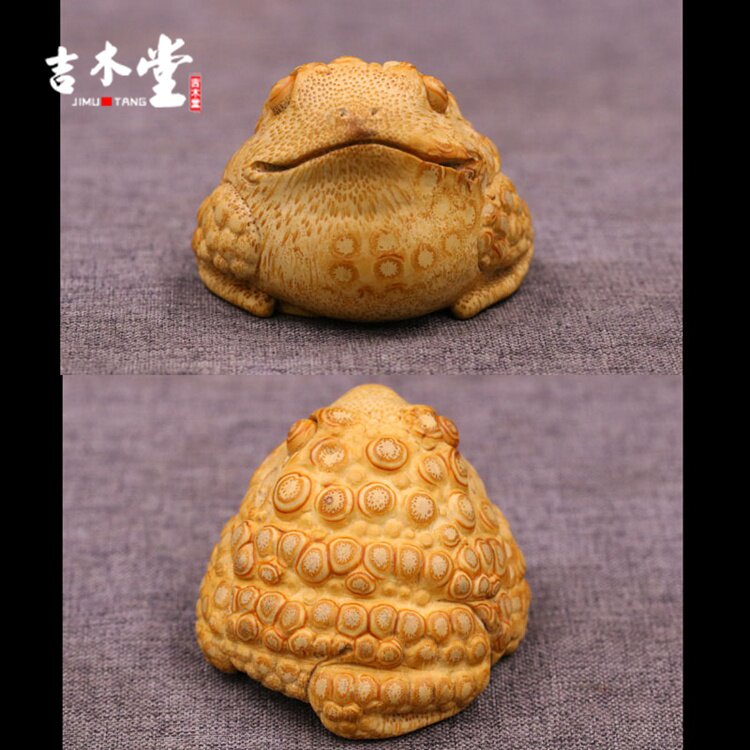 苏工名家竹根雕满钉凸金蟾三脚蟾蜍竹雕手把手工根雕