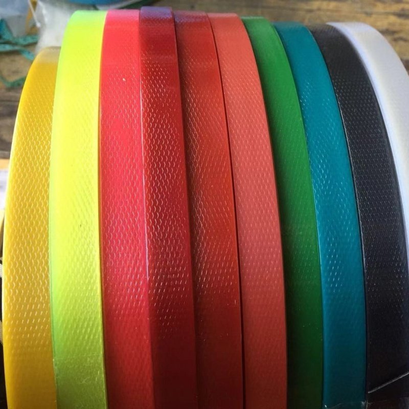编织带黑色带红色包装pet绳带带1608彩色带编织绿蓝黄色打包塑钢
