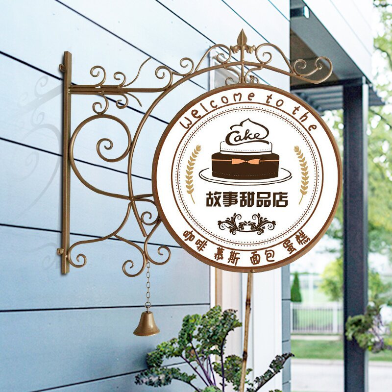 广告牌店面双面ktv招牌铁艺简约吸塑灯箱悬挂灯箱