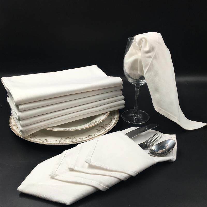 餐巾抹布花色酒店厨房布厨房白布杯布吸水纯白餐巾