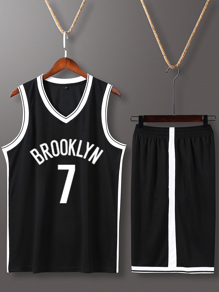 杜兰特球衣7号篮网篮球运动套装男女雷霆队服篮球服
