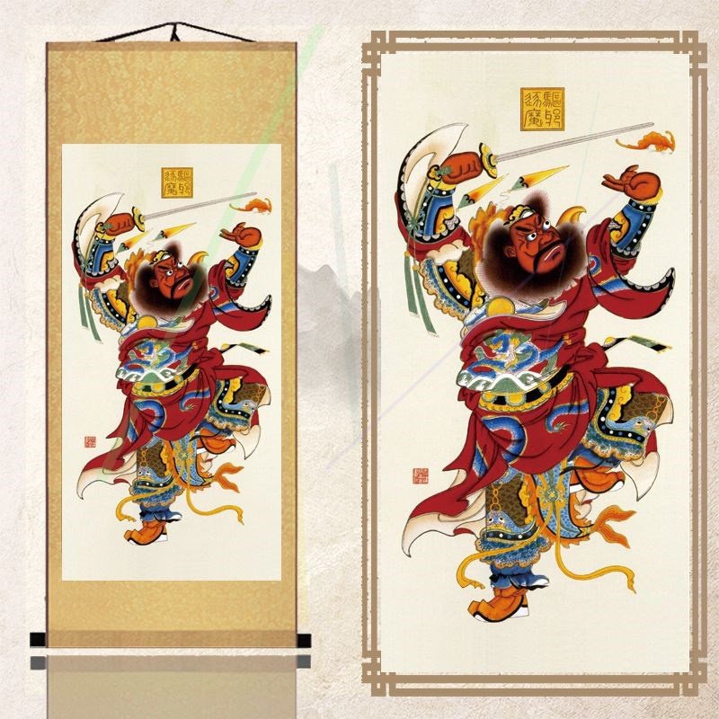 开光装裱画像鬼图镇朱砂宣纸钟馗宅绘人物手辟国画