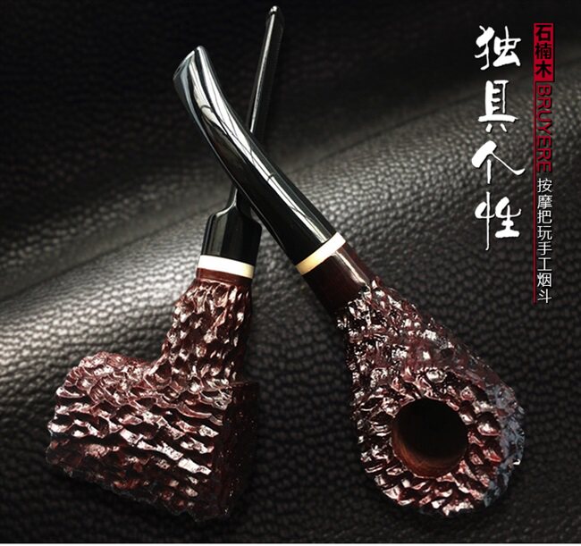 烟斗丹麦牛头bjbjarne进口石楠木楠木中号弯式两用烟斗