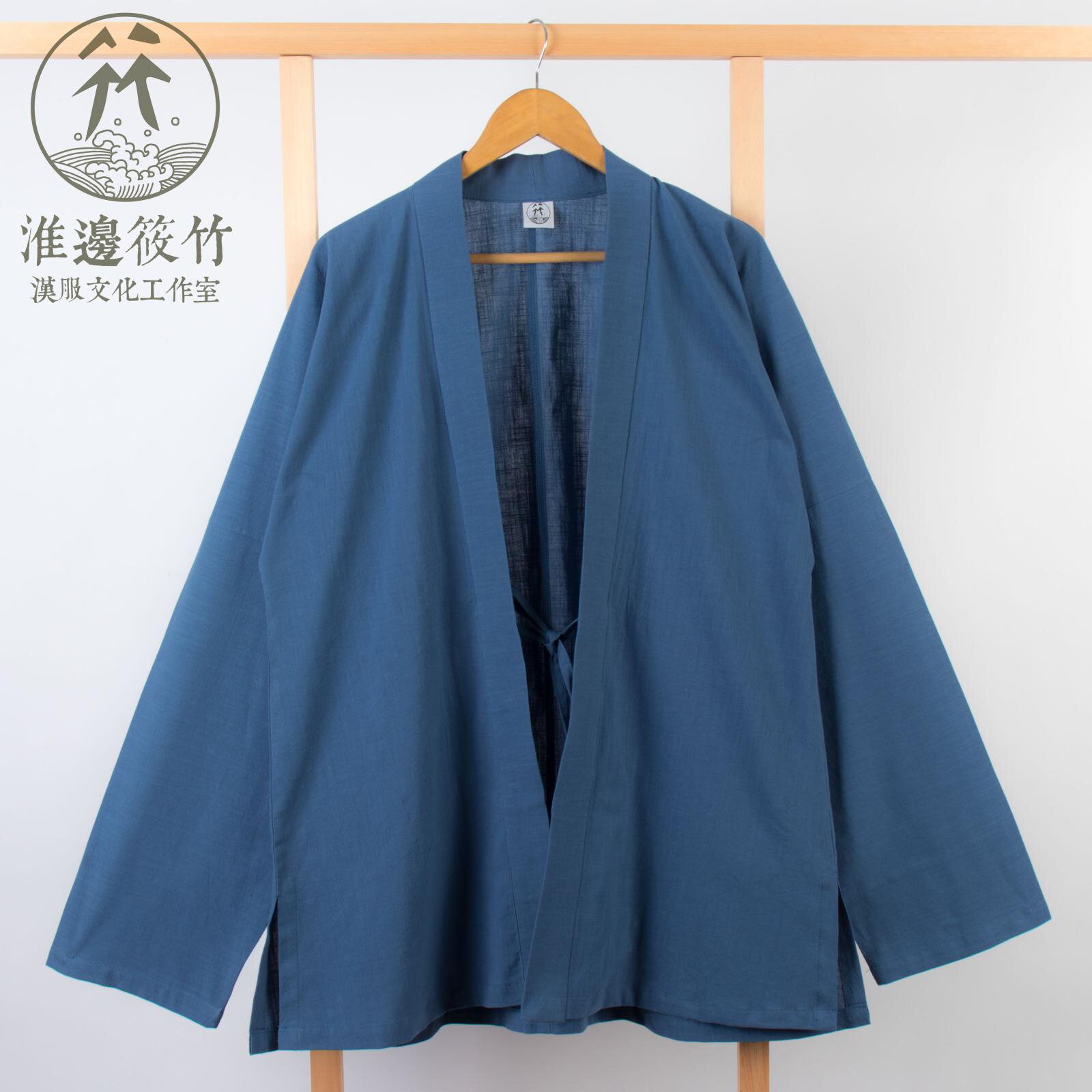 淮边筱竹对襟短衫男生汉服短打打中国风汉元素汉服