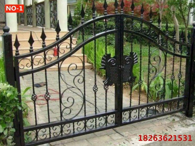 庭院大门推拉门户外钢双院子锌铁金门家用艺门庭院门