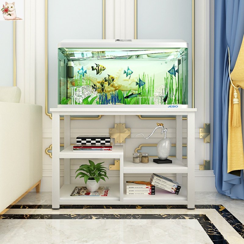 家用水族箱鱼缸柜架铁柜多层实置组物架定做客厅鱼缸