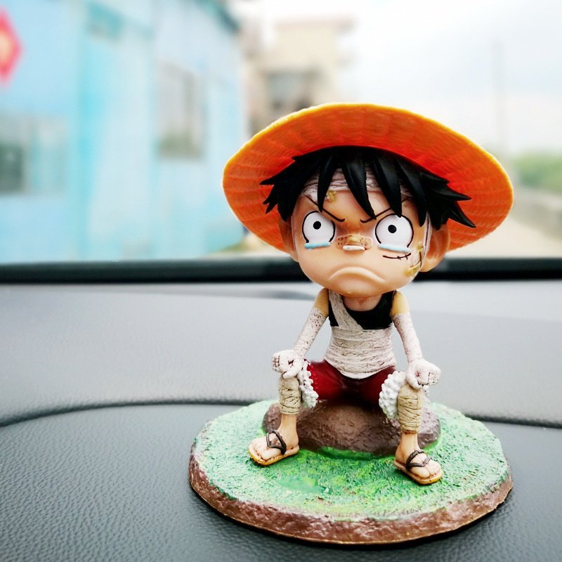 海贼王委屈草帽小子绷带路飞个性独特汽车摆件摆件