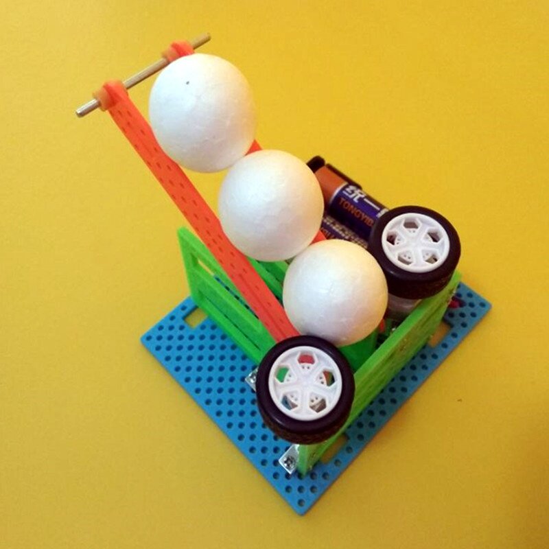 儿童科学实验自动发球机科技制作手工作业材料创客科学实验