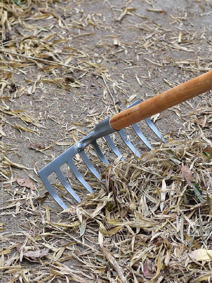 铁扒耙子菜粑工地搂草扒草耙头翻地钉耙农具耙子