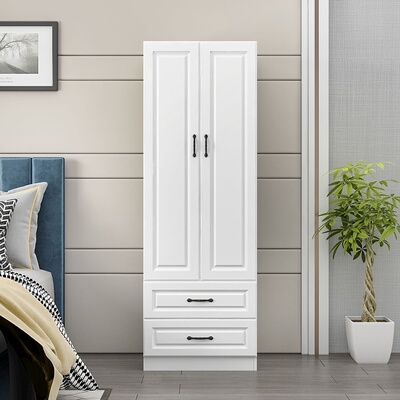 欧式单开门超窄小型衣柜40cm薄款宿舍储物柜儿童50宽美容院挂衣橱