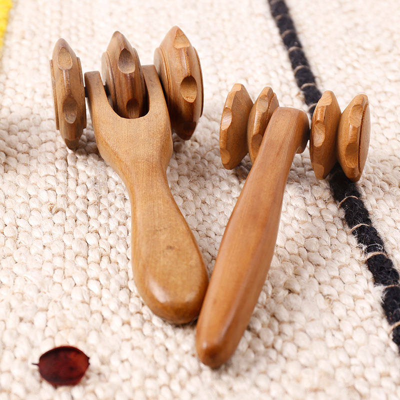 按摩棒工具滚轮部棒棒肩颈背推疏通棍背筋全身经络器瑜伽擀通新款