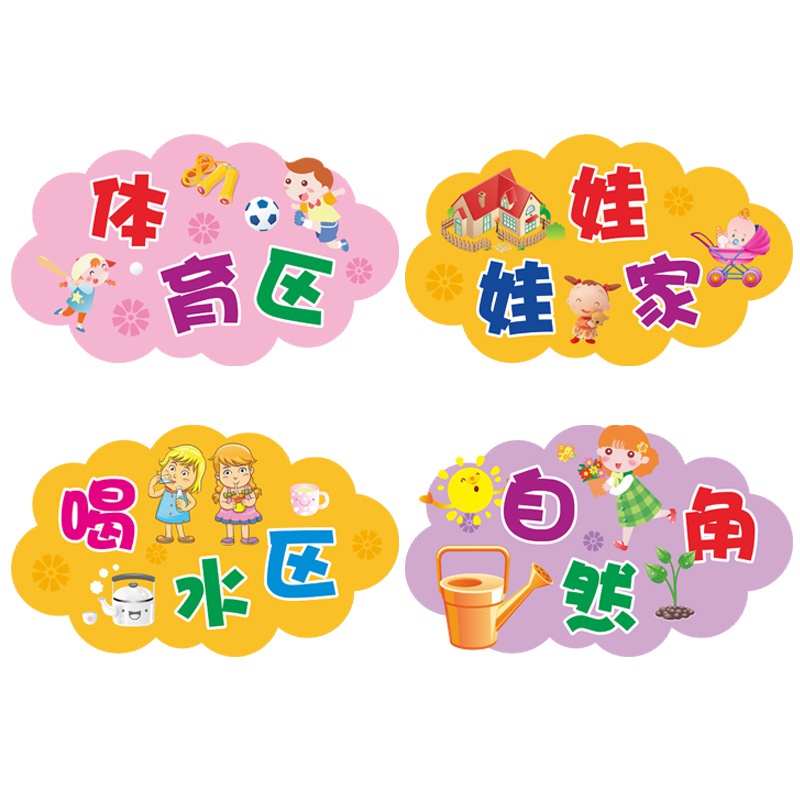 幼儿园区域规则区标识墙贴进区装饰贴纸班级教室墙贴