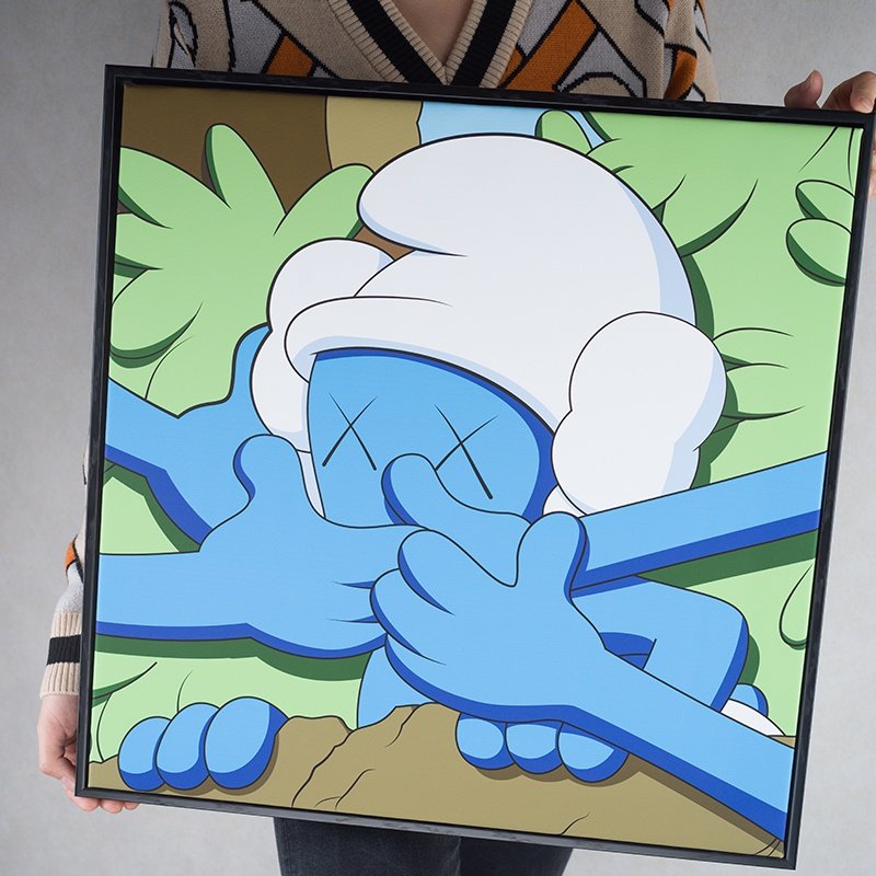 装饰画kaws油画画布现代波普艺术画儿儿童房画现代装饰画