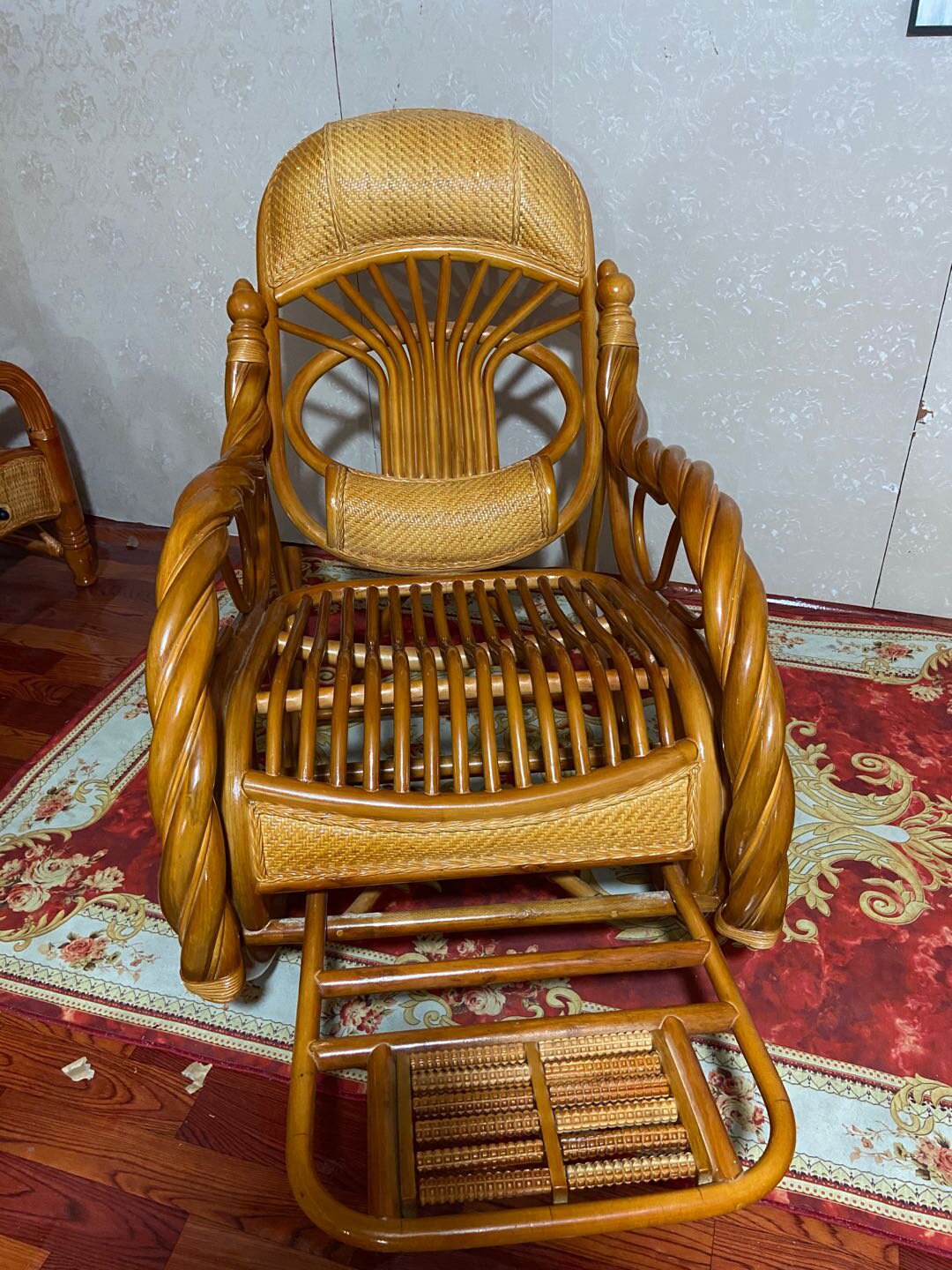 阳台室内真藤休闲逍遥躺椅摇摇摇椅藤椅藤制摇椅