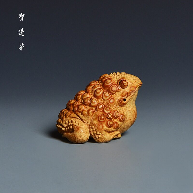 灵动金蟾老竹根雕手把陈航君作品竹雕把玩件竹竹编