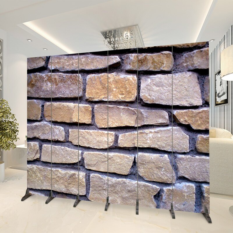 屏风隔断砖墙背景墙客厅房间小户户型办公室装饰折屏