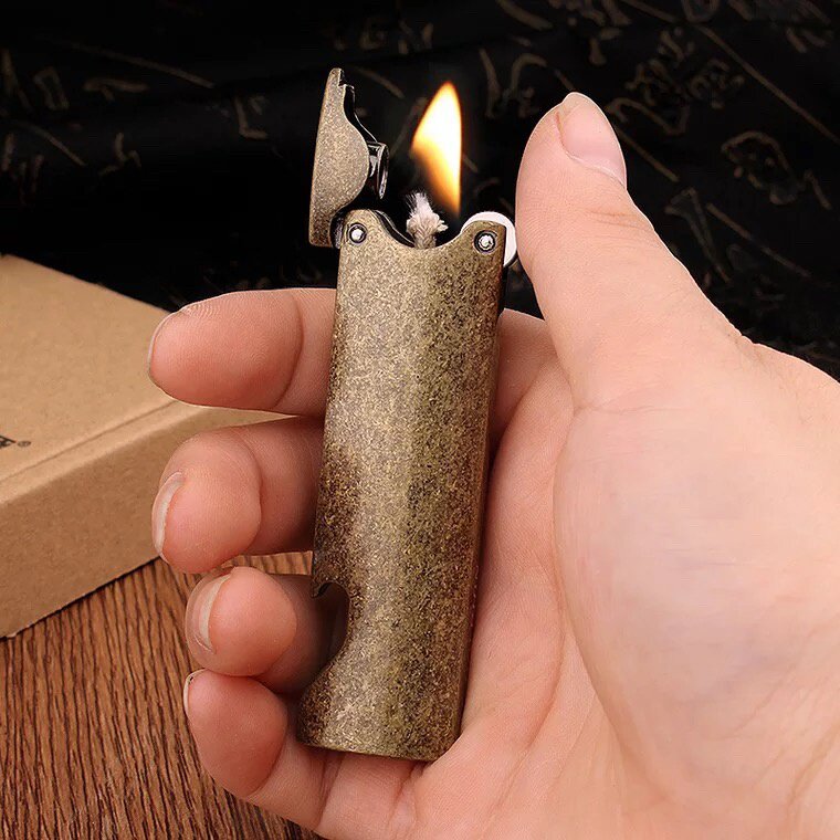 个性机时送人创意个性煤油微型迷你刻字起开开尚煤油打火机