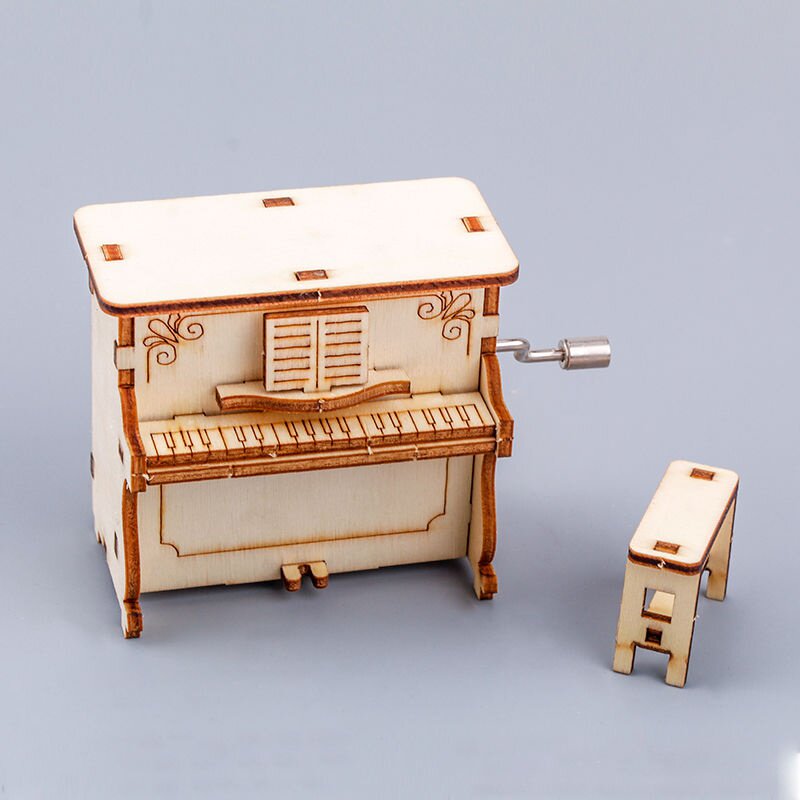 组装创意儿童制作玩具八音盒科教钢琴模型手工八音盒