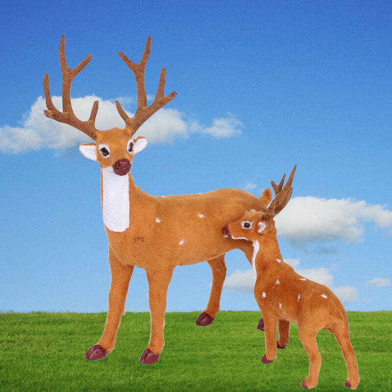 圣诞装饰麋鹿驯鹿摆设场景布置装扮梅花鹿摆件圣诞鹿