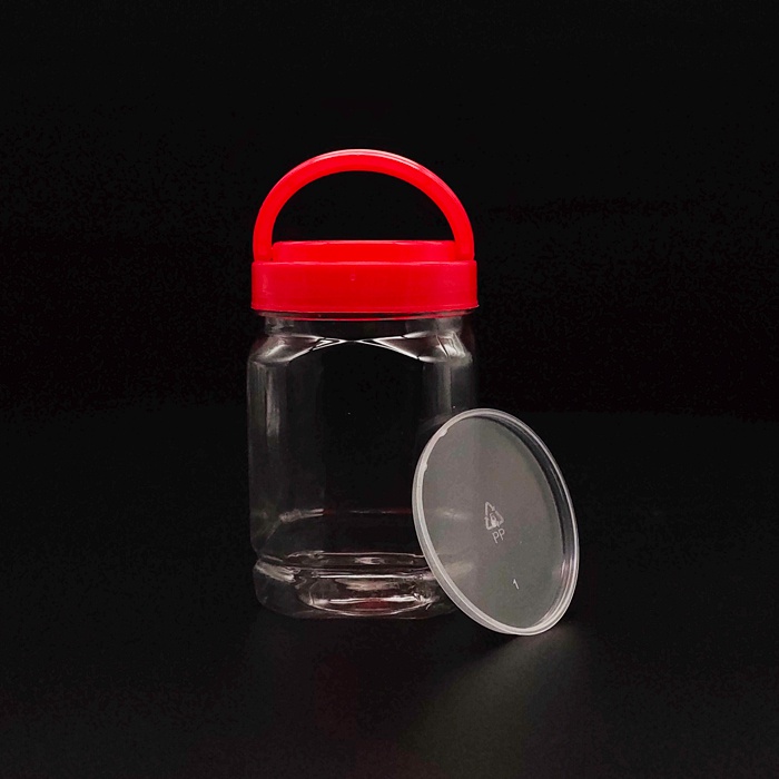 蜂蜜瓶 塑料瓶子500g食品包装加厚透明密封储物蜜糖罐1斤