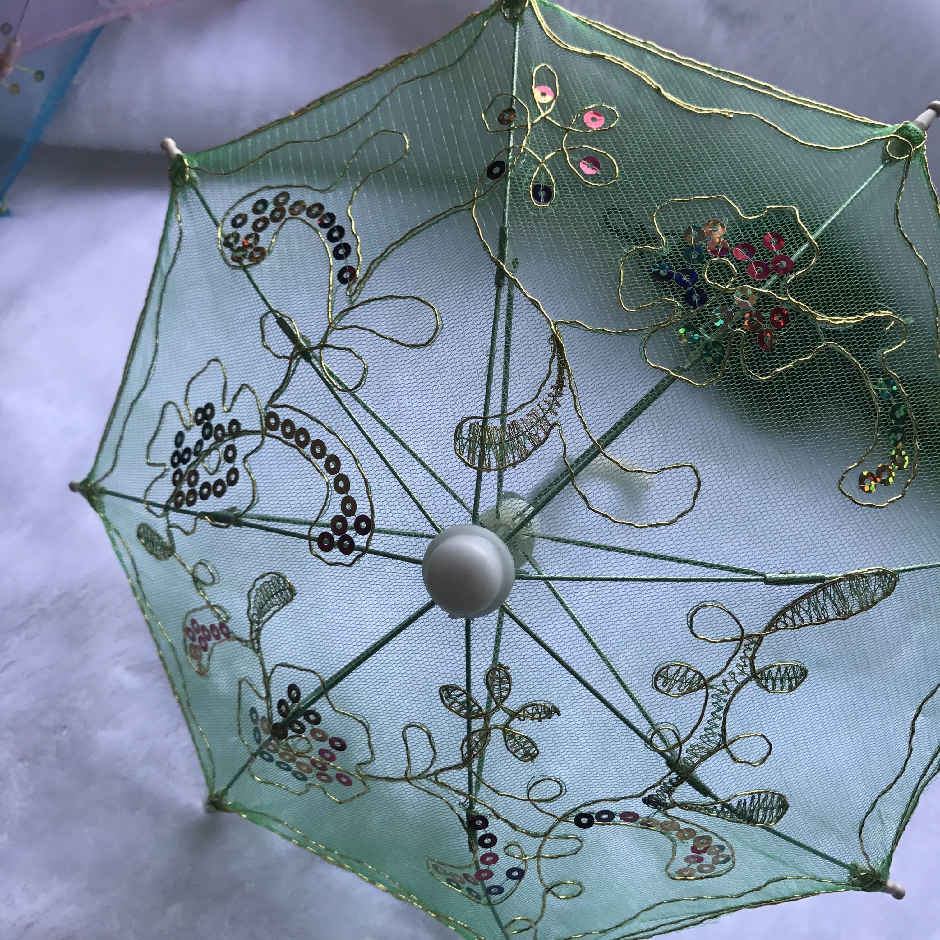 新款儿童迷你小伞玩具装饰小雨伞摄影道具蕾丝工艺伞