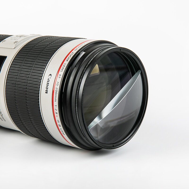 摄影单反放大镜半片前景半月滤镜裂焦棱镜屈光滤镜