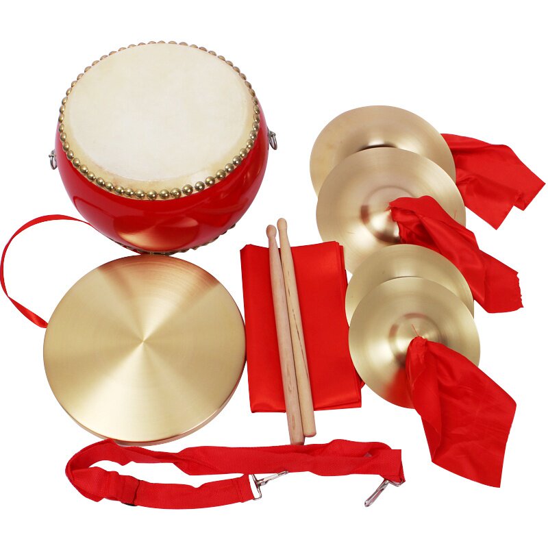 锣鼓新年会场三句气氛打击组合乐器聚会幼儿园手锣