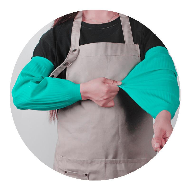 笼子防水套袖天然硅胶袖套洗碗家务长款护袖袖套