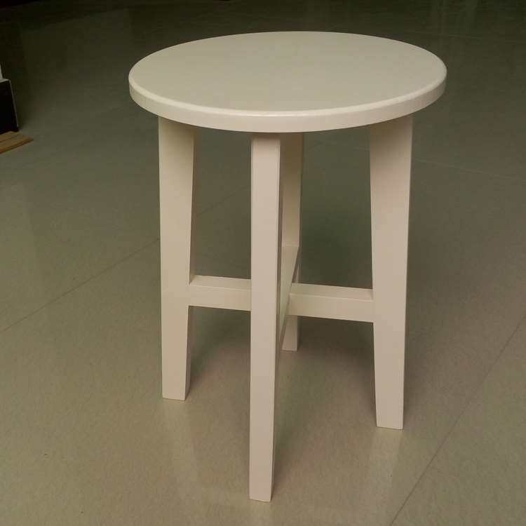 韩式田园花架白色矮凳小圆凳换鞋小凳子实木矮凳