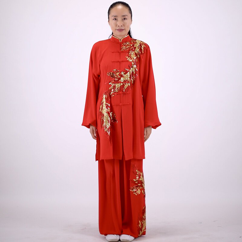 正品马蕾太极春夏新款表演比赛服太极练功中长款贴太极服