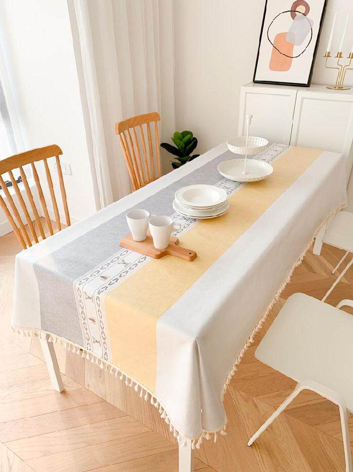 餐桌长方形免洗防油饭店家用实木台布桌布防水桌布