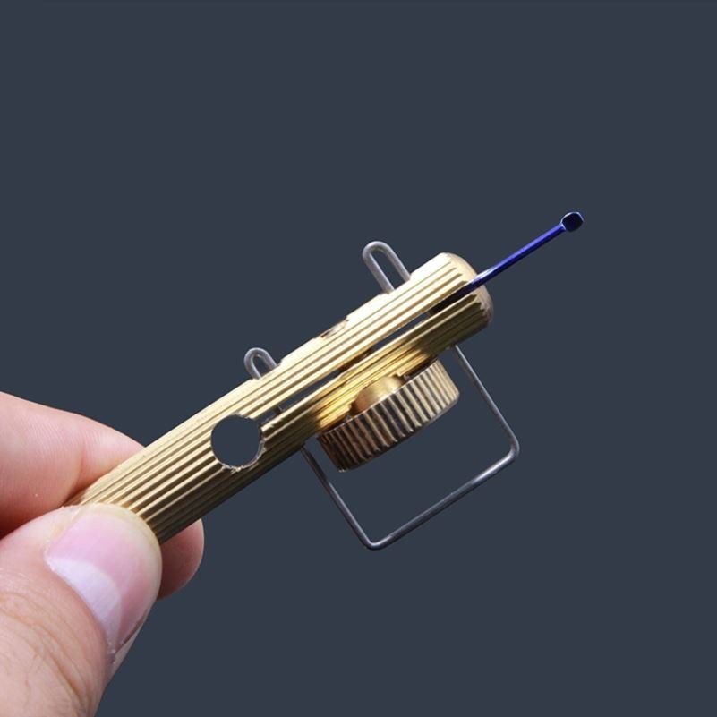 尺子绑制不旋旋转手动绑钩器器钩钓鱼线节弯针绑钩器