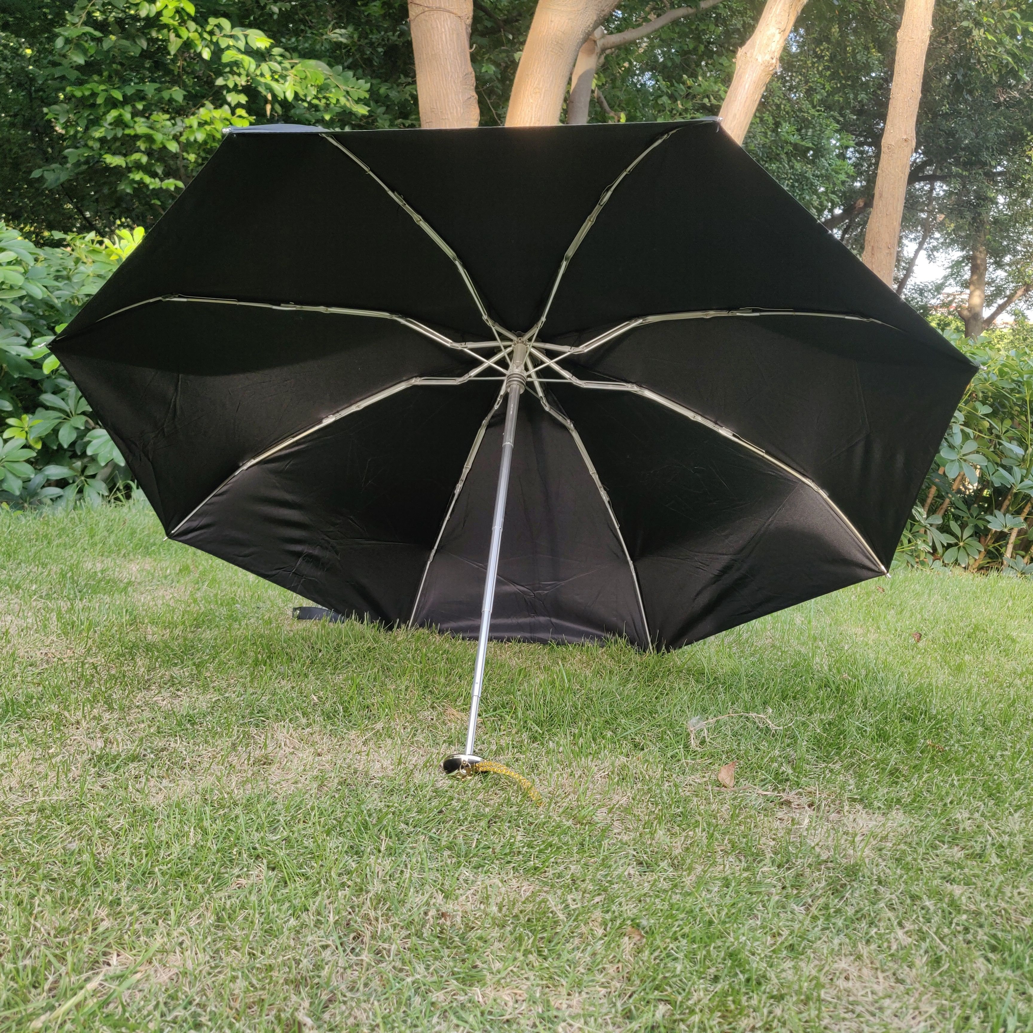 实景拍摄无色色差五折plus小黑伞面更大黑胶伞