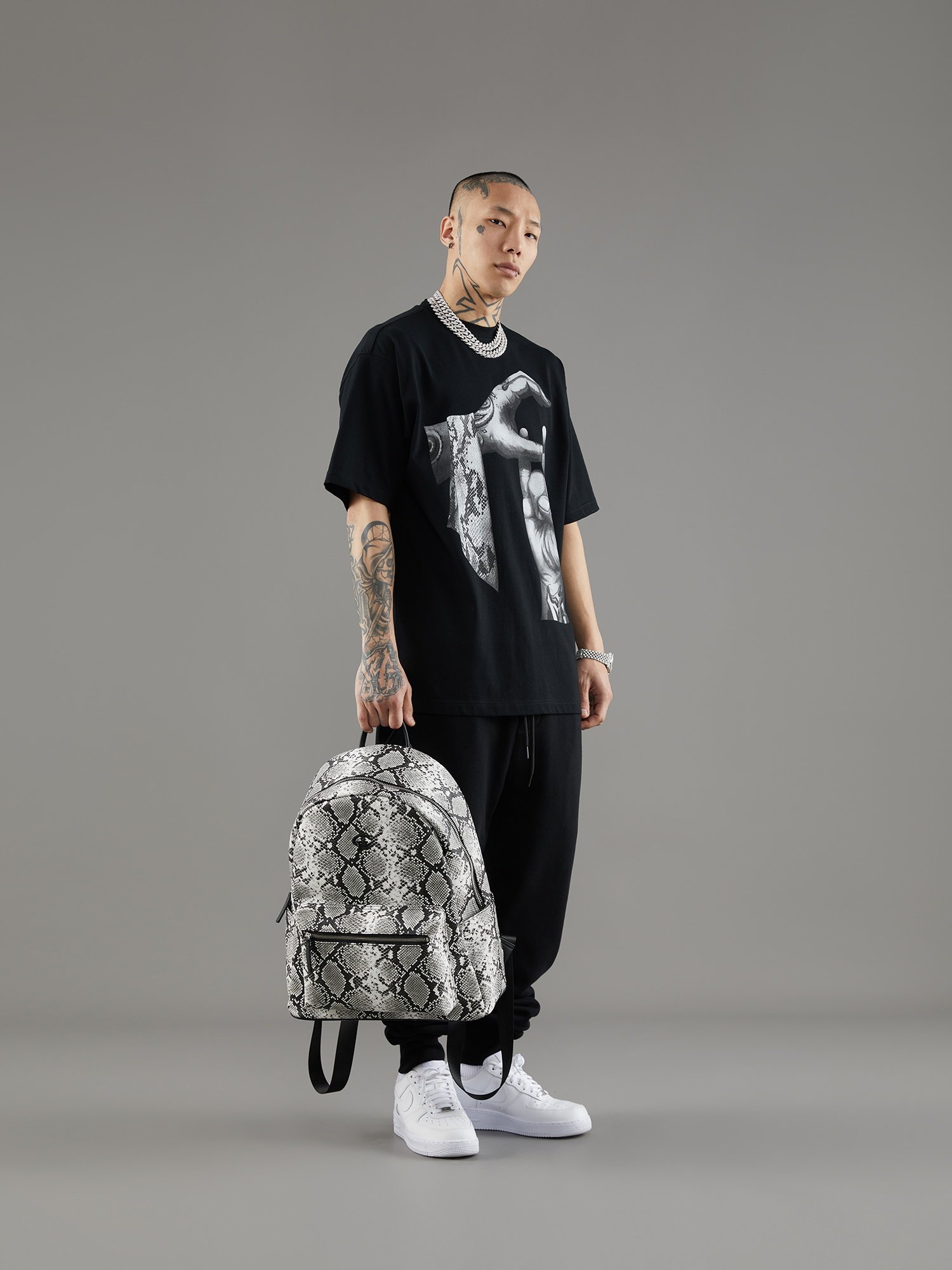 chu0028couplehunnidu0029by谢帝蛇纹系列双肩包电脑包双肩背包