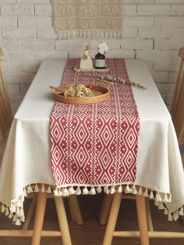 桌布桌旗布艺民族复古餐桌茶几阳台边桌盖巾桌布