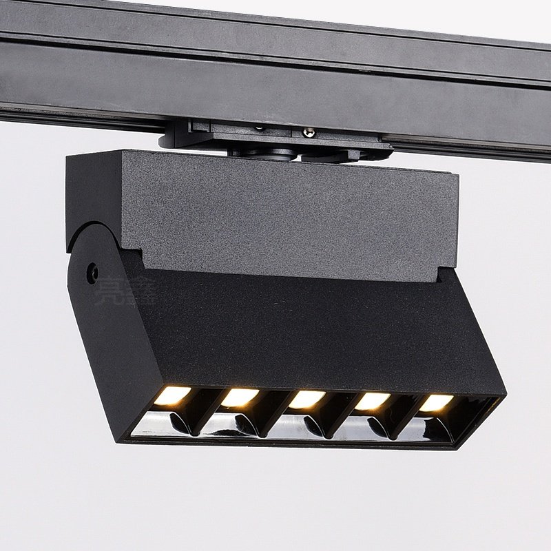 led轨道无主设计客厅餐厅线性可折叠格栅条形射灯