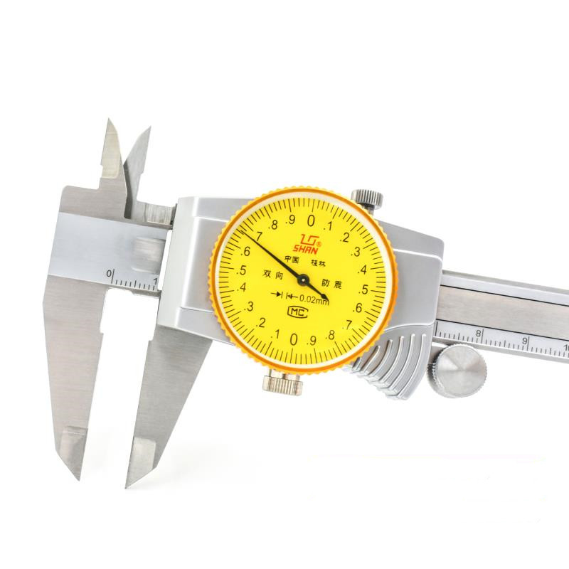 陆成量成量卡尺桂林广带0150200mm高精度精密游标表卡带表卡尺