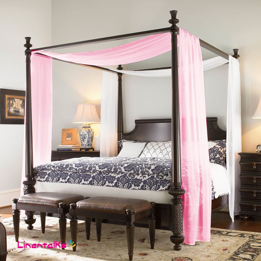 架子床纱床头幔床尾美式公主床幔床帘简约ins床幔