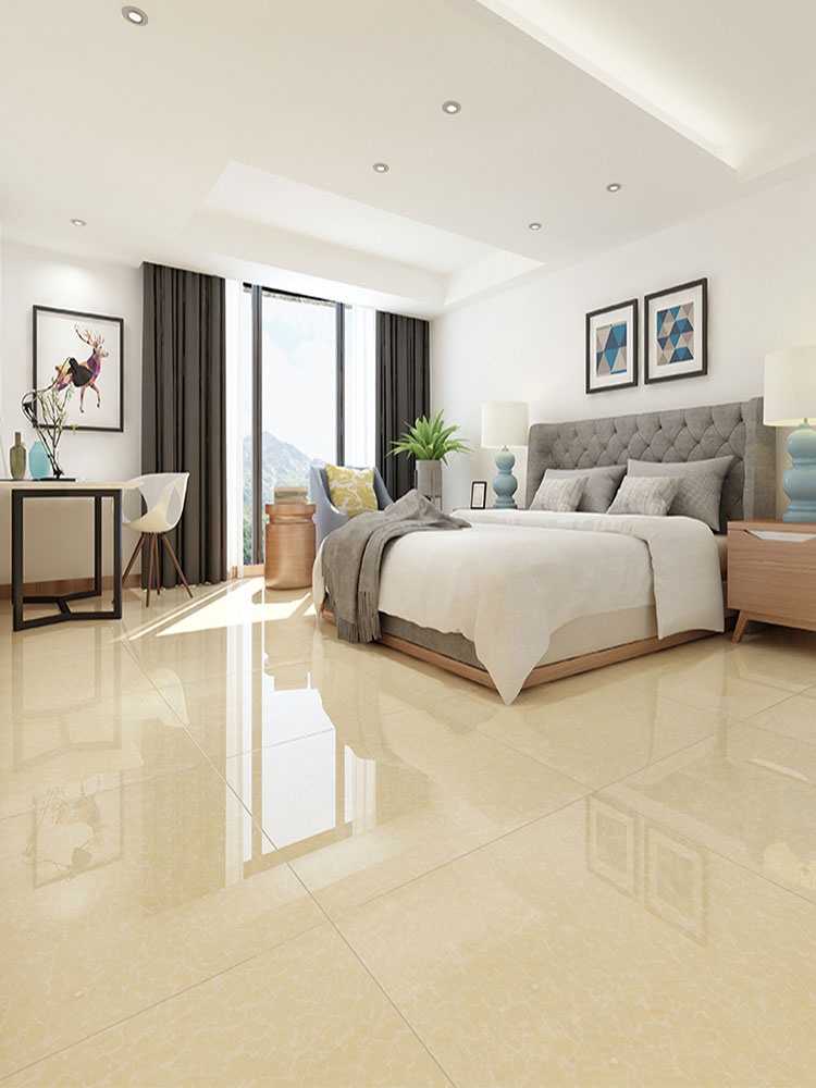 瓷砖防滑地砖800x800灰色卧室客厅暖色釉面抛光砖通体砖