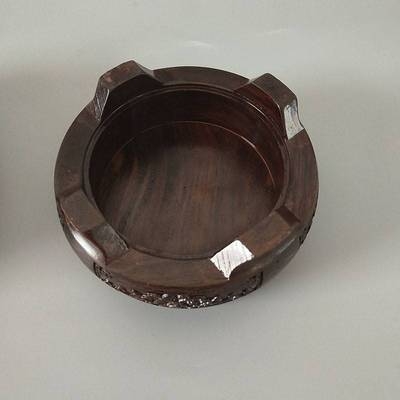 底座实木圆形工艺品底托花瓶奇石托盘玉器金器木雕
