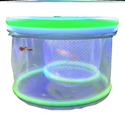 孔雀大鱼小鱼鱼卵孵化器漂浮繁殖隔离网水族箱加密孵化器