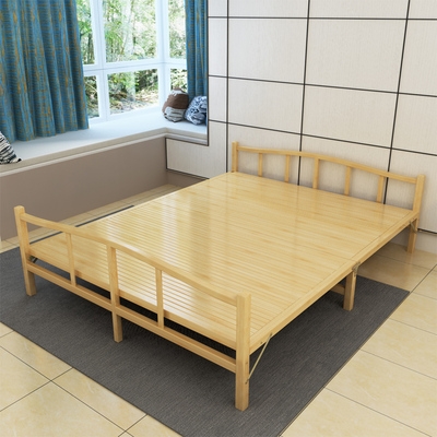 单人床加固竹子楠竹休息床凉床床床板竹临时午睡客厅折设计款自创