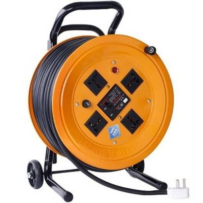 移动线盘收线器带轮子盘线接线便携式放线圆盘接线板