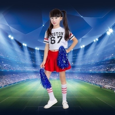 儿童肚脐上衣露脐套装舞台健美操六一演出衣服儿童演出服