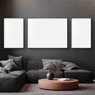 皇帝的新装纯色客厅挂画定制装饰画沙发现代简约北欧白色现代装饰画