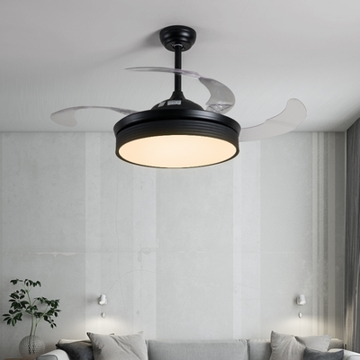 热销led隐形风扇吊灯现代简约客厅电扇北欧家用吊灯