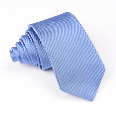 时尚绅士潮男正装休闲丝质斜纹纯色浅蓝色袖扣领带