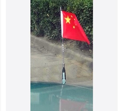 天线车载小红红旗车用外置汽车旗杆夹边支架车用天线