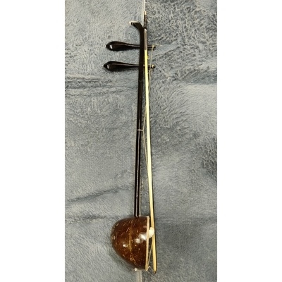 椰胡精制潮州潮汕乐器乌木贝雕椰胡